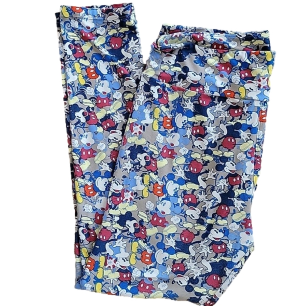 LuLaRoe☆ Tall Curvey Leggings Poly/Spandex Mickey Print